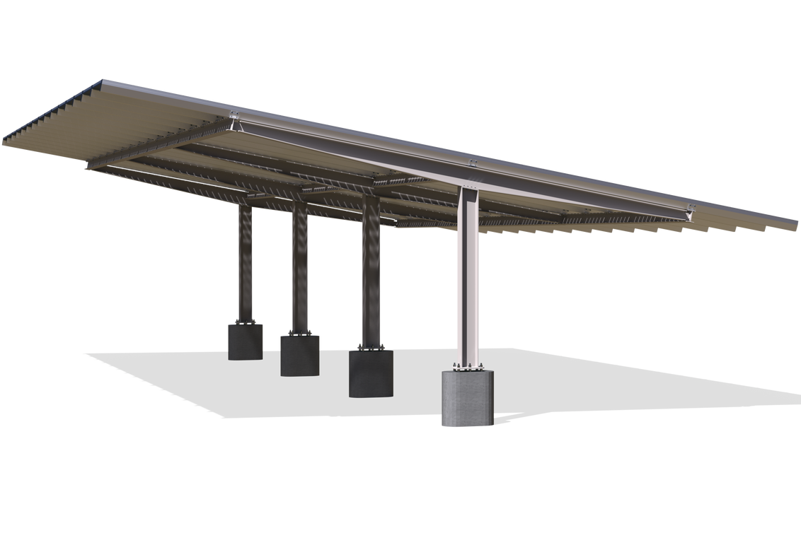 T-Shaped Bifacial Carport for max bifacial gains